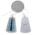 Silver Southwest Turquoise Jet Inlay Earrings FX31439